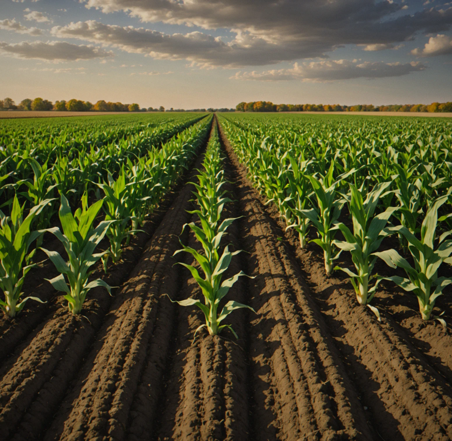 Four-panel timeline showing corn crop followed by nitrogen-depleted soil, then legumes restoring soil color